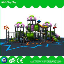 Equipamento exterior ajustado do campo de jogos do jogo das crianças com corrediças e balanço plásticos